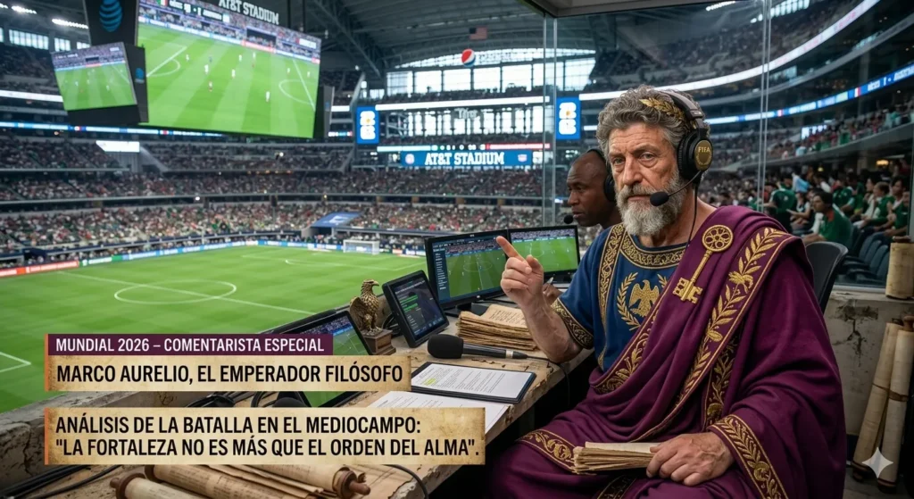 Si el emperador Marco Aurelio fuera comentarista del Mundial 2026, seguramente recordaría que no todo depende de la afición en los partidos de futbol.
