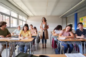 Pedagogía crítica de Paulo Freire con estudiantes en círculo de diálogo.
