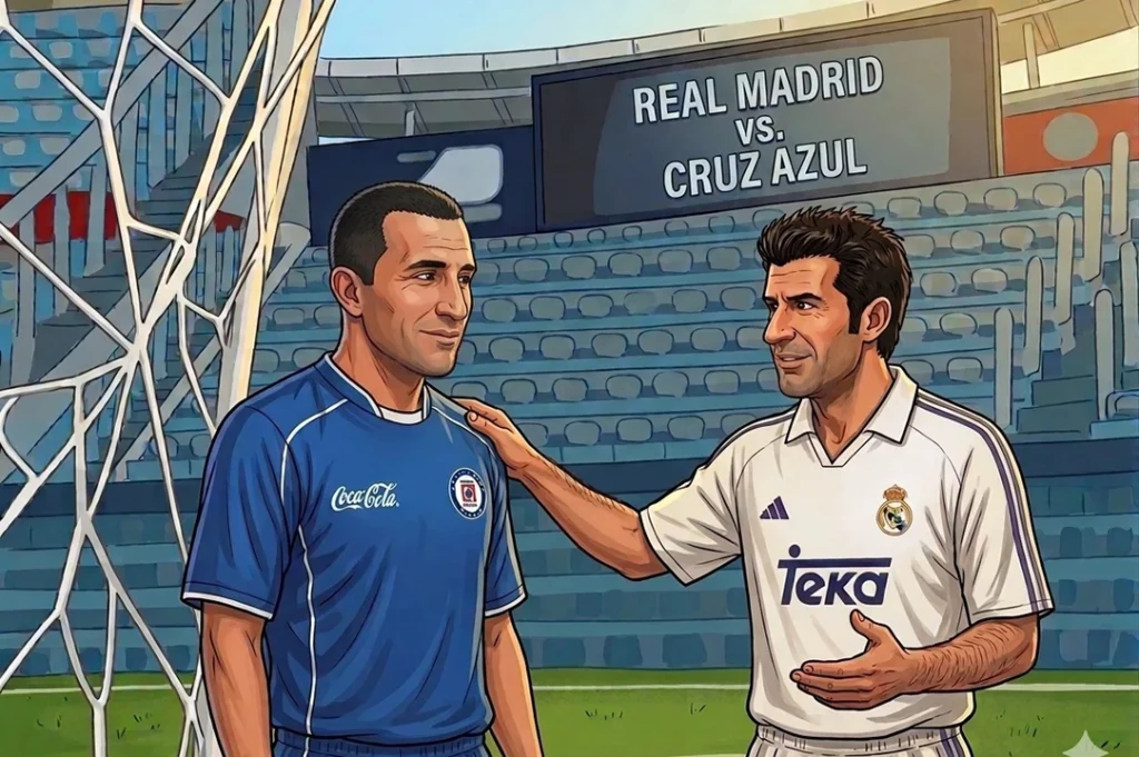 Óscar el Conejo Pérez atajó, en 2001, dos goles de la famosa estrella Luis Figo, quien al final, le comentó que sólo él “le había hecho eso”, sorprendido.